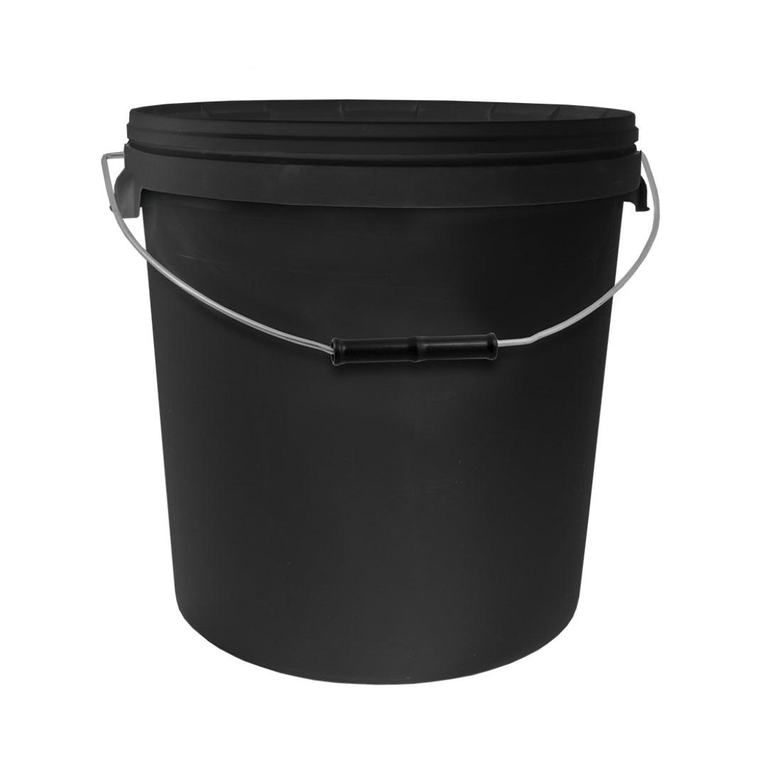 20L Round Black Bucket Metal Handle