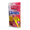 2 Pairs of Household Latex Rubber Gloves Large