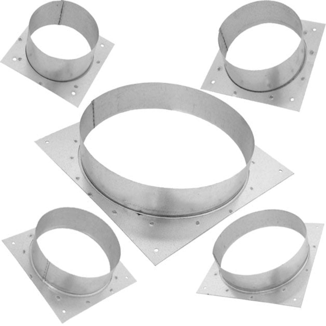 Metal wall plate/flange 250mm (10'')