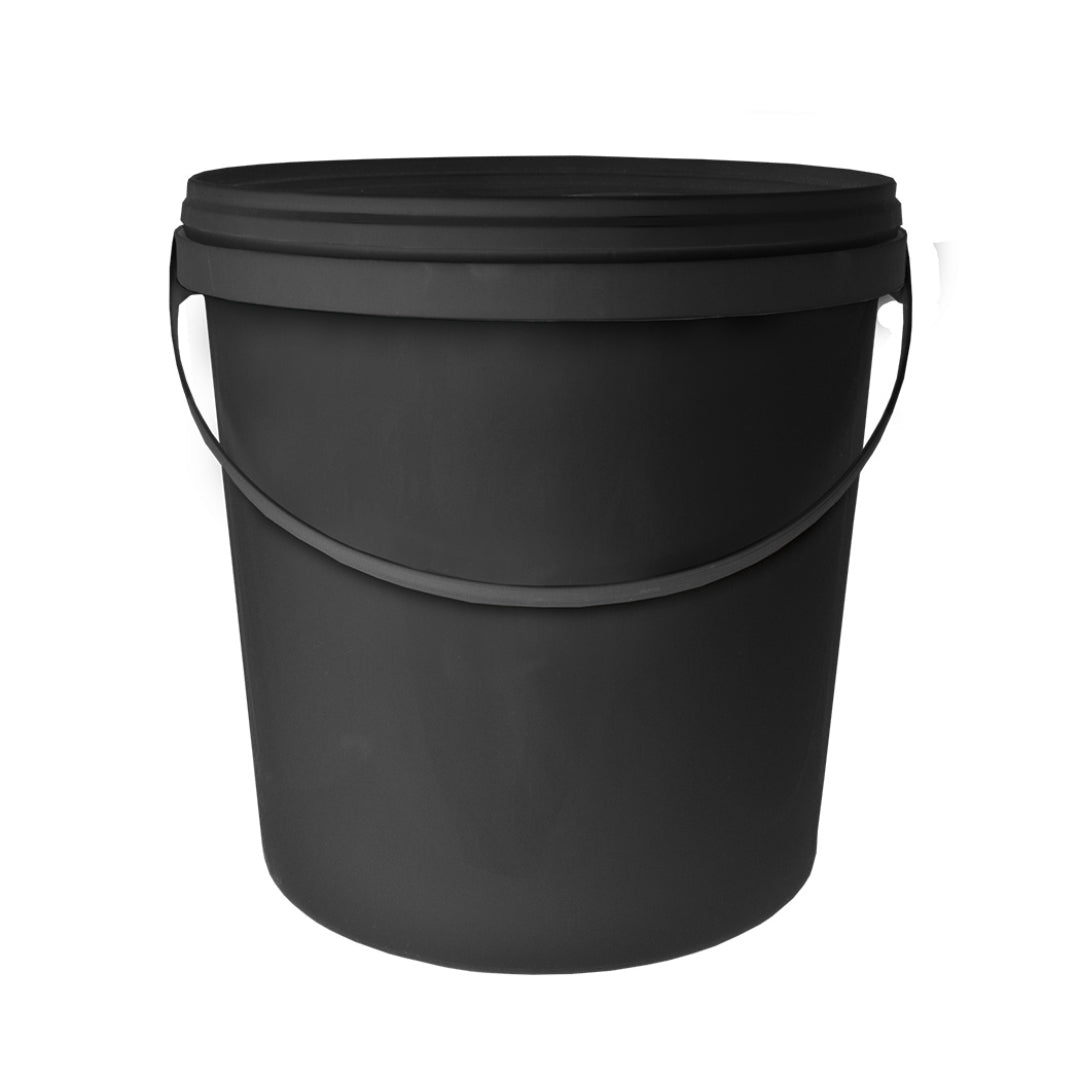 10L Round Black Bucket with Hadle and Lid