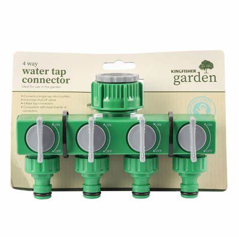 4 Way Water Tap Connector
